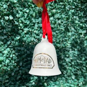Vintage Hallmark 1983 Mom and Dad Christmas ornament